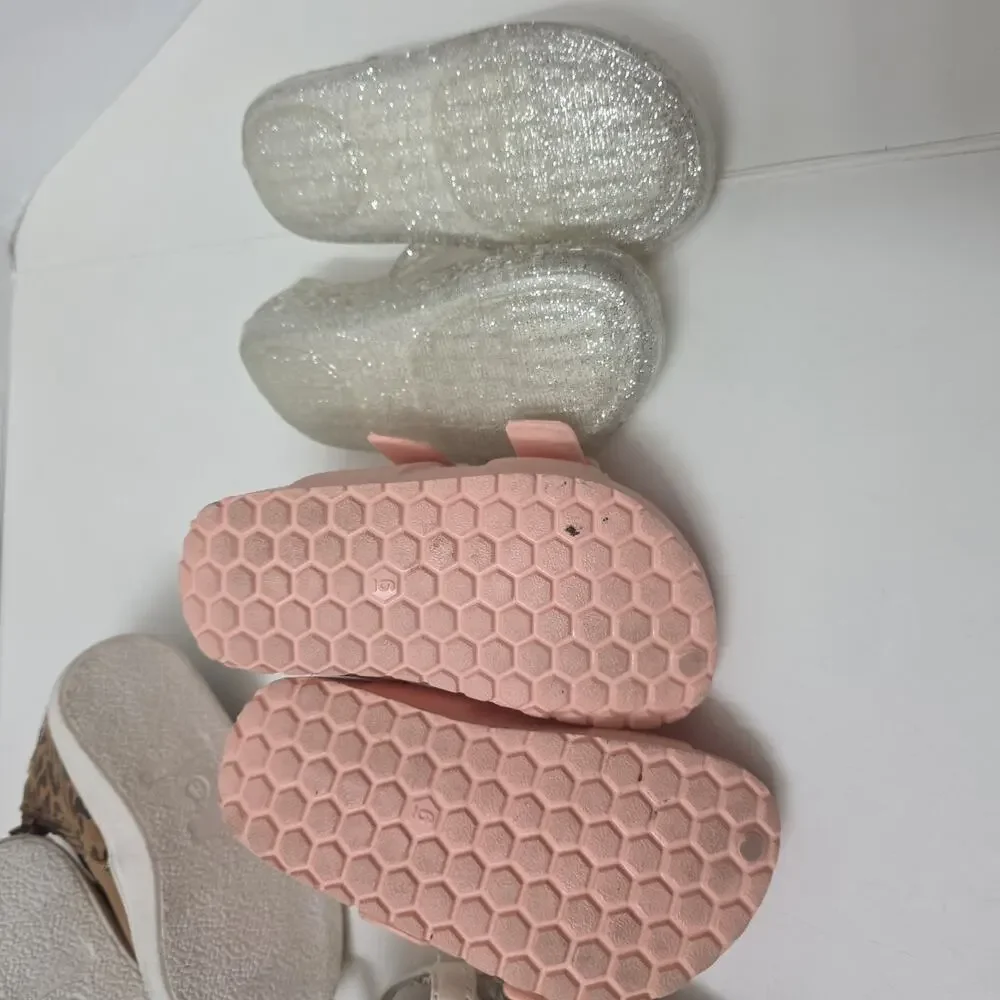 Lot Of 4 Pairs Of Toddler Girls Sz 6 Shoes Sandals + Boots Excellent Condition